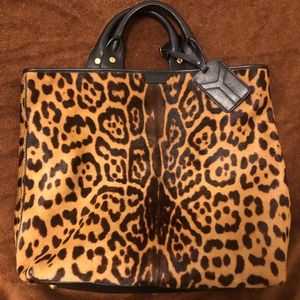Authentic YSL // “Sac Raspail // Leopard Handbag